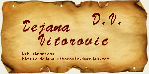 Dejana Vitorović vizit kartica